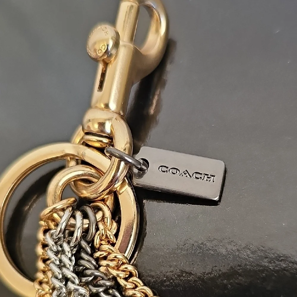 Coach Perforated Letters Charm Key Fob (Style No. 91474) Like New - Picture 6 of 8